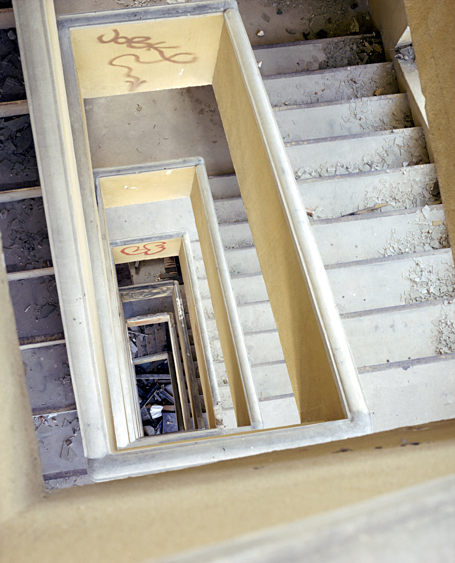 staircase - top view